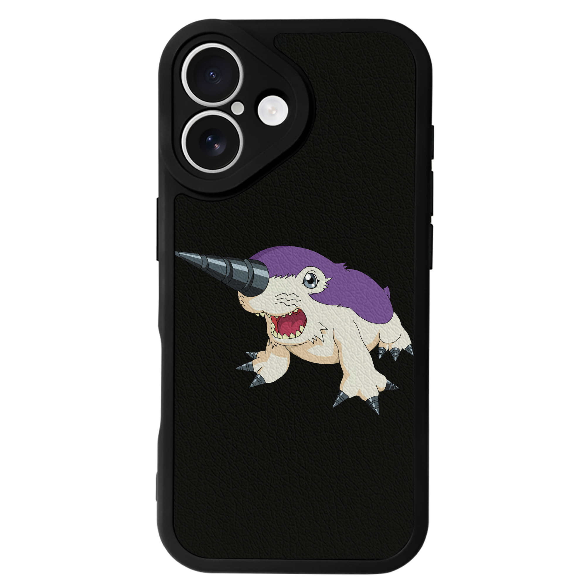 （画像用） Digimon デジタルモンスター/デジモン 【iPhone 16シリーズ対応】シリコンスマホケース（レザー調） 材質：シリコン